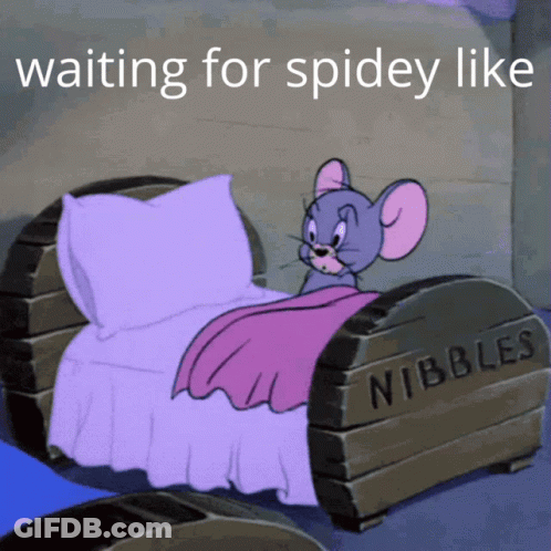 Cartoon Mouse Sitting On Bed GIF