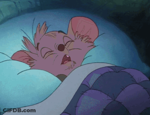 Cartoon Mouse Sleeping In Bed GIF