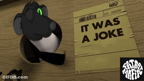 Cartoon Mouse Sticking Head Out Of Hole Saying It Was A Joke GIF