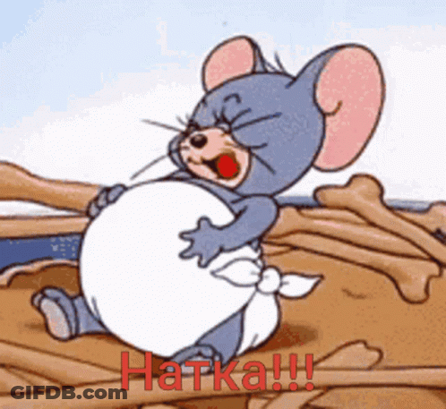 Cartoon Mouse With Hatka GIF