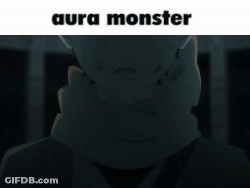 Cartoon Mouth Saying Aura Monster GIF