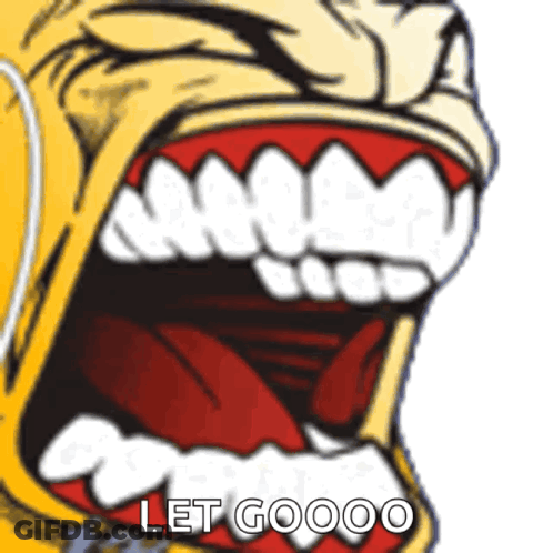 Cartoon Mouth Saying Let Gooo GIF