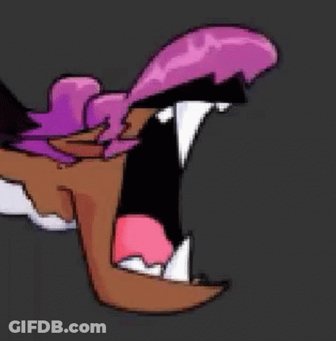 Cartoon Mouth With Hand Reaching Inside GIF