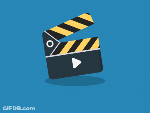 Cartoon Movie Camera With Two Film Rolls GIF