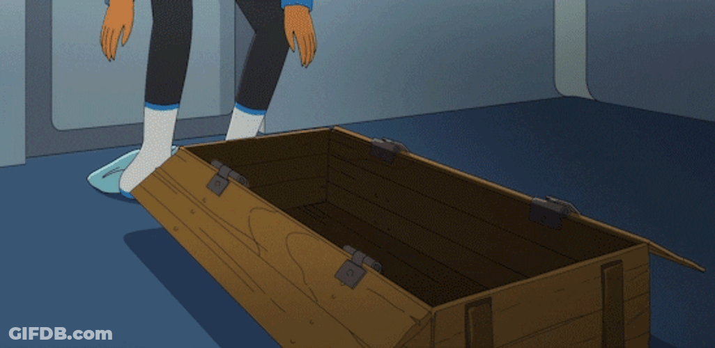 Cartoon Moving Cat Inside Box GIF