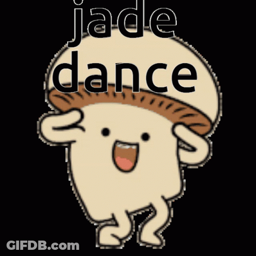 Cartoon Mushroom Saying Jade Dance GIF