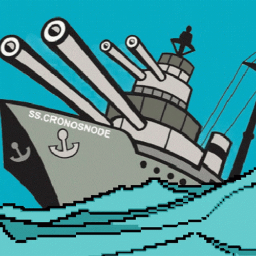 Cartoon Navy Battleship Animated Art GIF