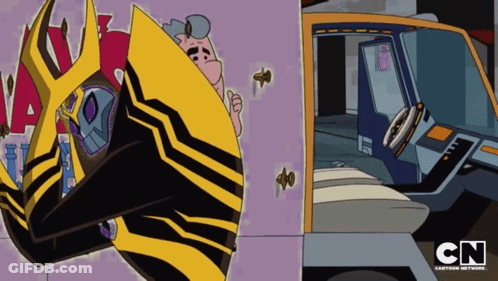 Cartoon Network Ad With Character And Truck GIF