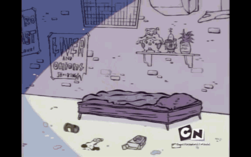 Cartoon Network Ed Edd And Eddy Seagull On Bed GIF