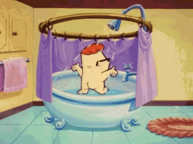 Cartoon Network Showering Dexter GIF