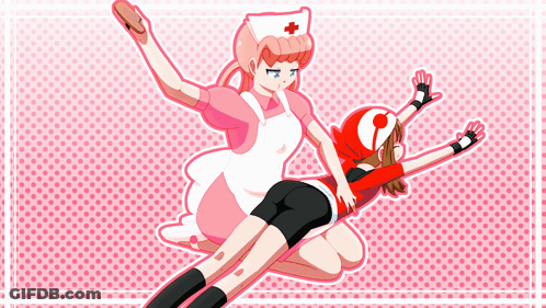 Cartoon Nurse Spanking Another Girl GIF