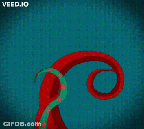 Cartoon Octopus With Veed.io GIF