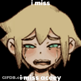 Cartoon Of Boy Crying With Text I Miss I Miss Aceey GIF