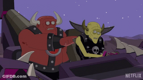 Cartoon Of Two Monsters With Netflix Logo GIF