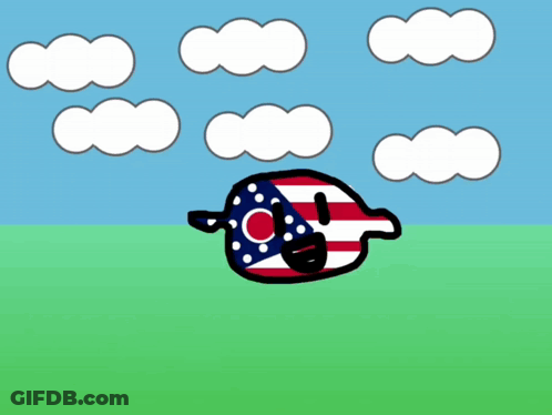 Cartoon Ohio With Beard GIF