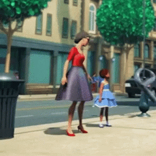 Cartoon Old Lady Pass Out GIF
