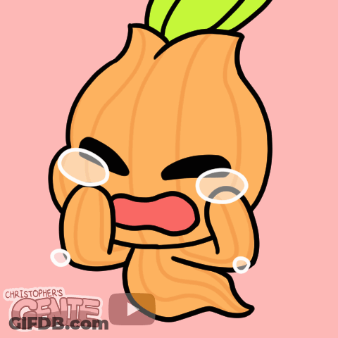 Cartoon Onion With Tears GIF
