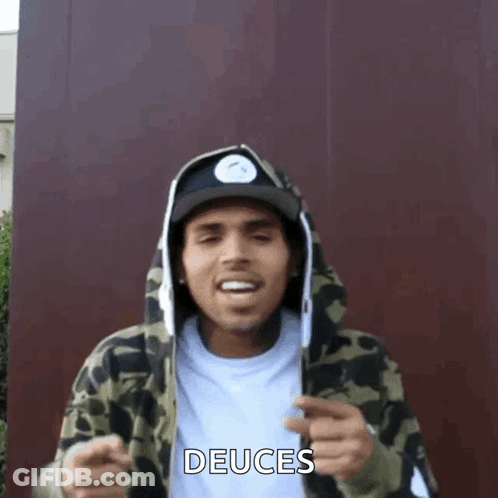 Cartoon Opossum In Dirt Saying Deuces GIF