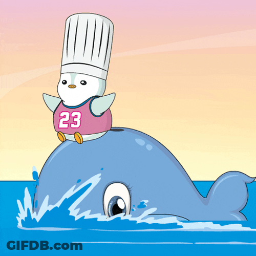 Cartoon Orca With Friend GIF