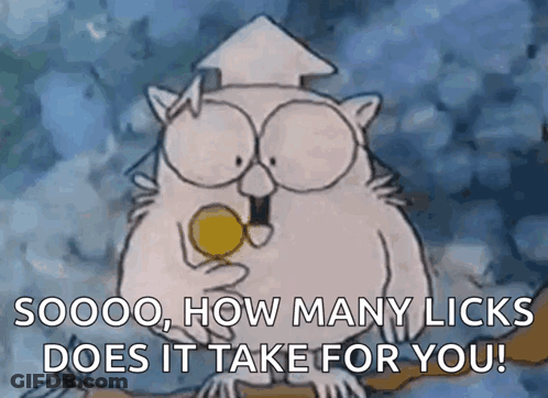 Cartoon Owl Saying How Many Licks Does It Take GIF