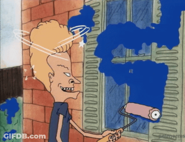 Cartoon Painting A Window GIF