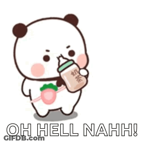 Cartoon Panda Bear Holding Milk Bottle And Straw GIF