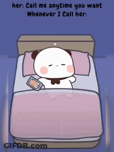 Cartoon Panda Bear Laying In Bed GIF