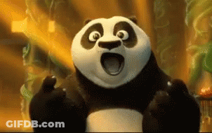 Cartoon Panda Bear Mouth Wide Open GIF