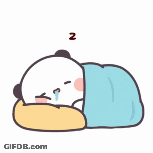 Cartoon Panda Bear Sleeping Under Blanket GIF