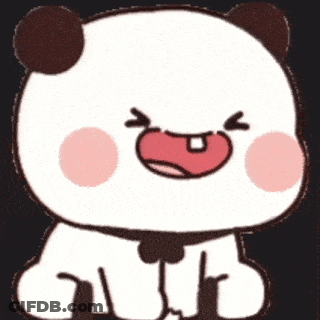 Cartoon Panda Bear With Tongue Out GIF