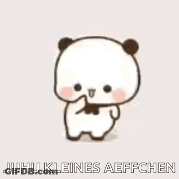 Cartoon Panda Holding Heart GIF