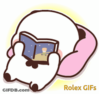 Cartoon Panda Reading Book GIF