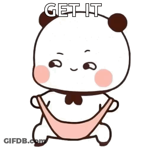 Cartoon Panda Sitting In Hammock GIF