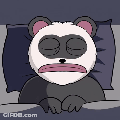 Cartoon Panda Sleeping In Bed GIF