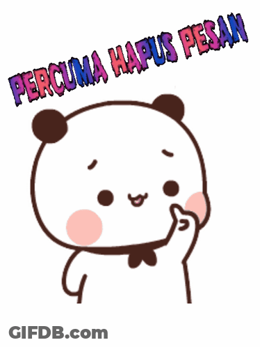 Cartoon Panda With Percuma Harus Pesan GIF