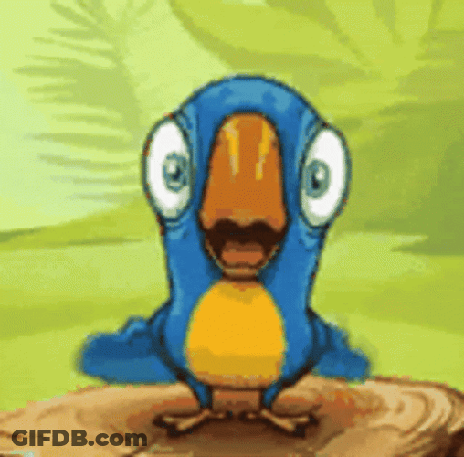 Cartoon Parrot Dancing GIF