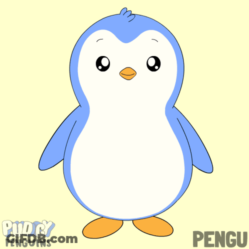 Cartoon Penguin Getting X-Ray With Name Pengu GIF