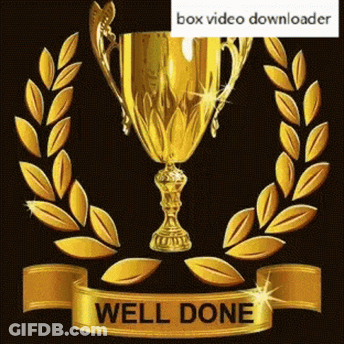 Cartoon Penguin Holding Trophy And Soccer Ball GIF