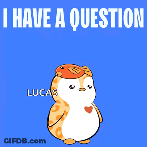 Cartoon Penguin Named Lucas GIF