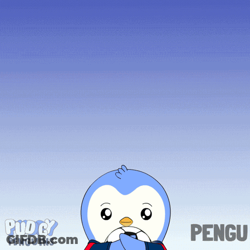 Cartoon Penguin Named Pengu GIF