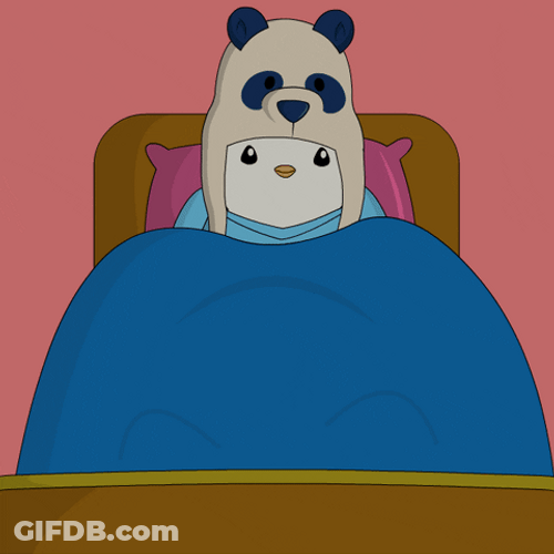 Cartoon Penguin Night Night GIF