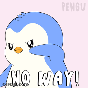 Cartoon Penguin No Way GIF