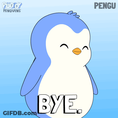 Cartoon Penguin Saying Bye GIF