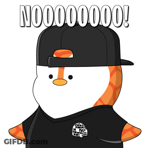 Cartoon Penguin Saying Noo GIF
