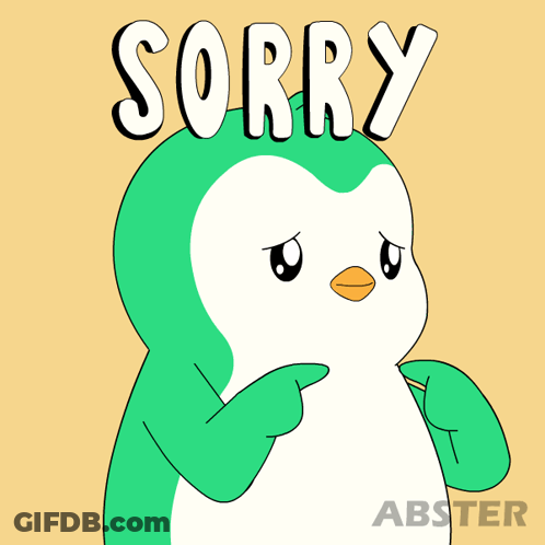 Cartoon Penguin Saying Sorry GIF