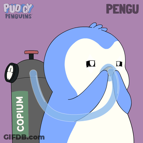 Cartoon Penguin With Copyum Tank GIF
