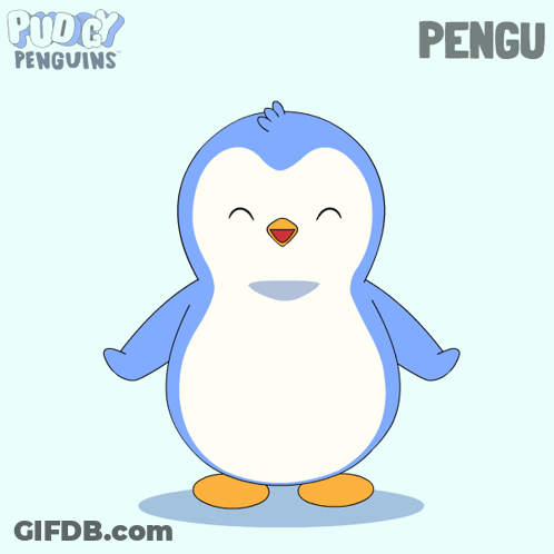 Cartoon Penguin With Name Pengu GIF