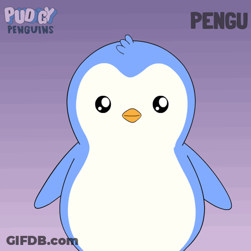 Cartoon Penguin With Name Pengu GIF