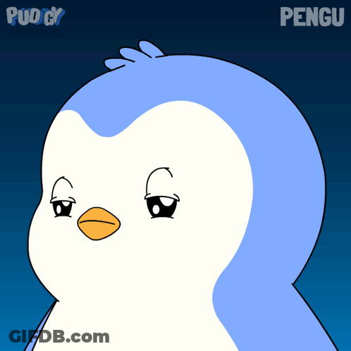 Cartoon Penguin With Puddy GIF