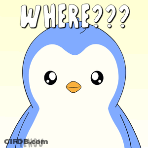 Cartoon Penguin With Words GIF